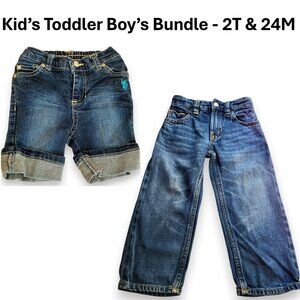Kids Toddler Boys Denim Bundle | 2T Baby Gap Jeans | 24M U.S. Polo Shorts | EUC